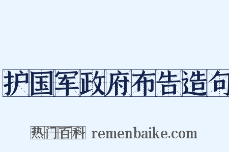 护国军政府布告造句是什么意思的图片